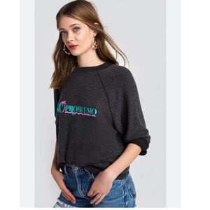 Wildfox Sz Large No Problemo Sommers Sweater Sweatshirt‎